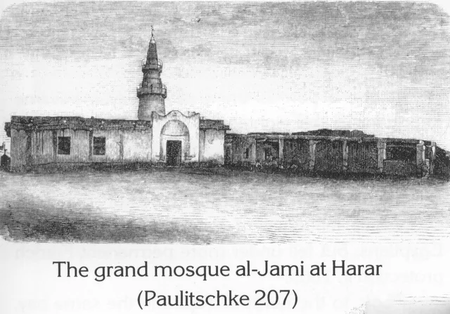 A depiction of the grand mosque al-Jami in the city of Harar.