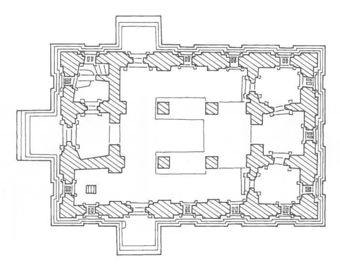 Plan of Biete Amanuel, Lalibela, drawn by Graham Reed.