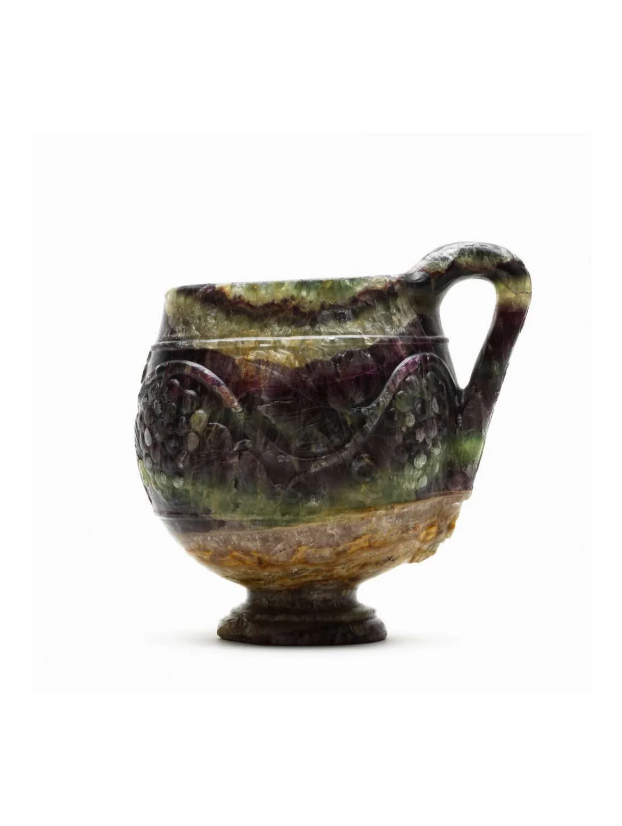 Cup crafted from Murrhine from 50-100 AD, found in Turkey. Source