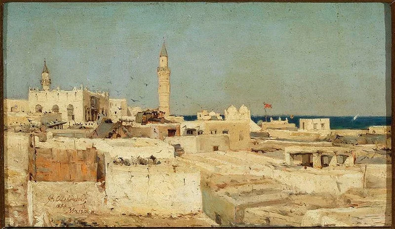 View of Massawa in 1880 by Stanisław Chlebowski. Source