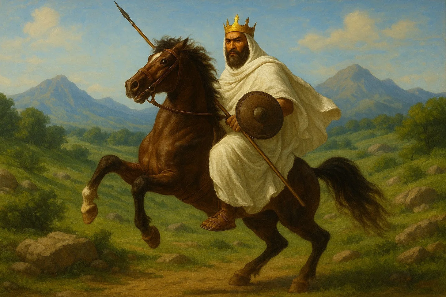 The Conqueror of Monumentum Adulitanum II on horseback. Own Work.