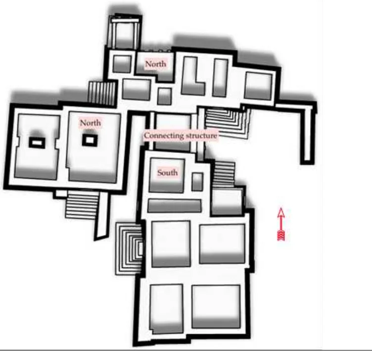 Floor Plan by Dr Daniel Habtemichael of the Kings’ Residence – Source: Modeling the Local Political Economy Of Adulis, pg 222