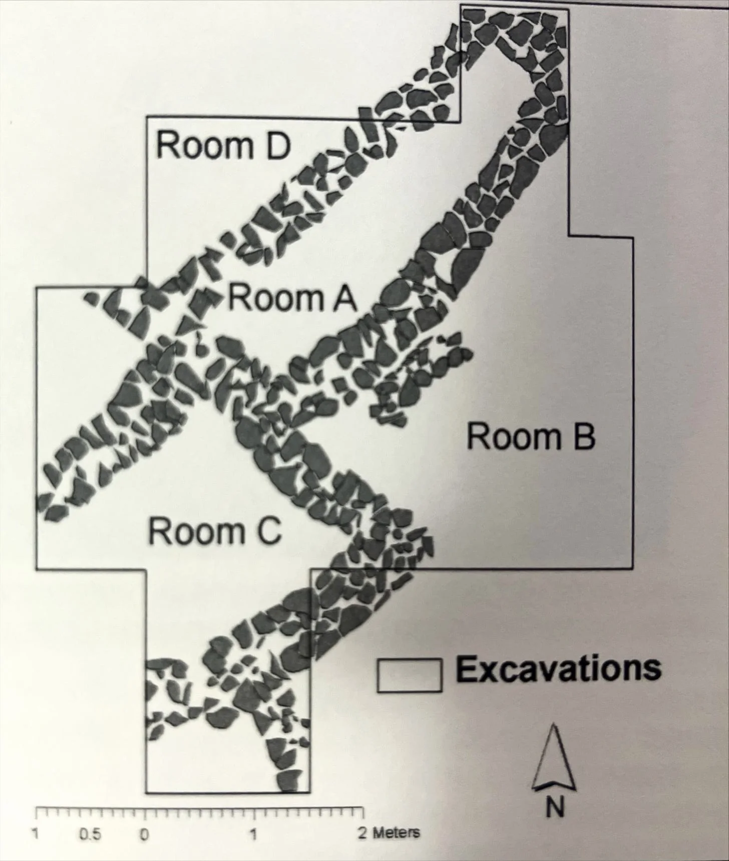 The House and the four rooms found at Mai Chot. (Source: The Archeology Of Ancient Eritrea: pg 139)