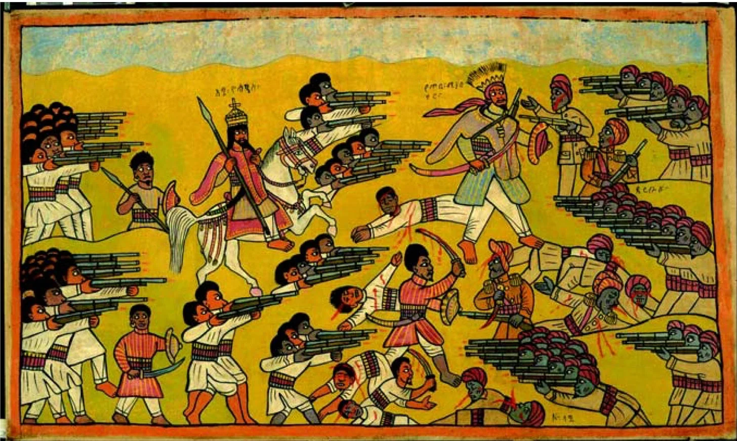 Ethiopic Painting of the Battle of Metemma/Gallabat. Source