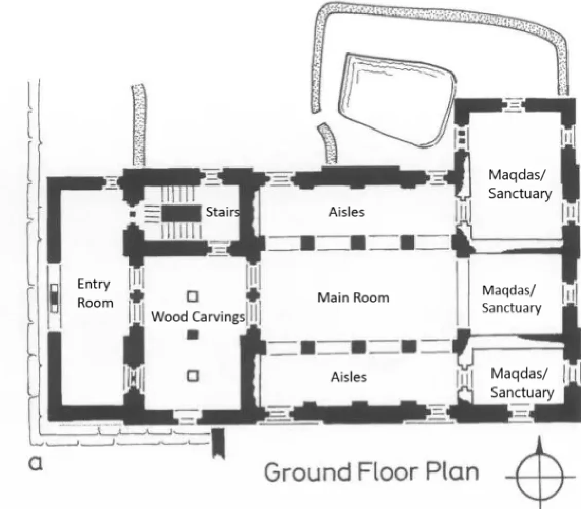Own Work - Modification Of Dabra Dammo Ground Floor Plan,from Ancient Churches of Ethiopia, by David W. Phillipson, pg 57