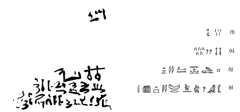 Left: Inscription mentioning Sesostris III. Right: Inscription mentioning Punt. Source: ew Light on the Recently Discovered Port An in on the Red Sea Shore, pg 25