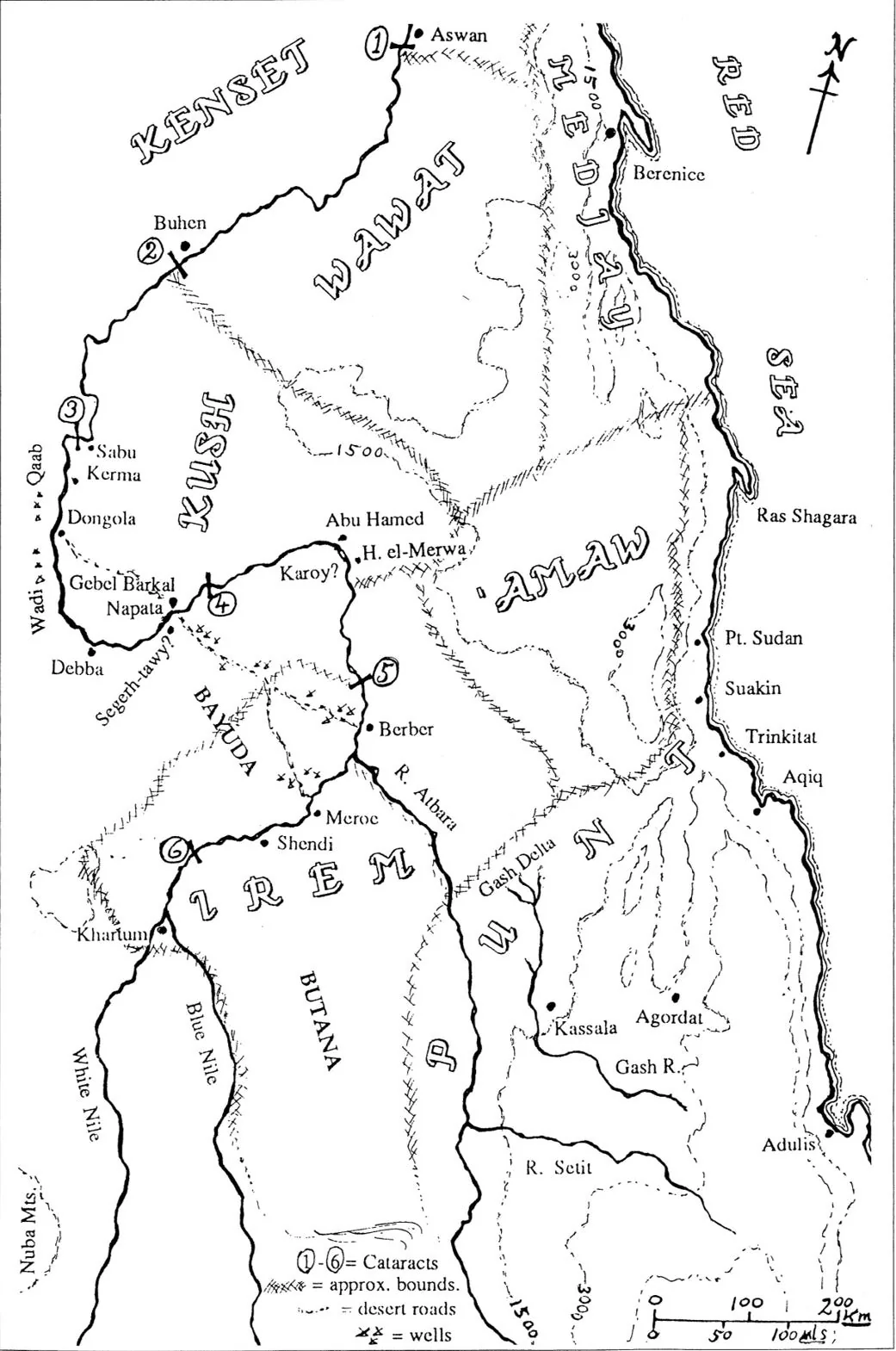 Location Of Bia-Punt (Northern Eritrea & South-Eastern Sudan). Source: Where is Punt? By Charlotte Morgan, pg 49.