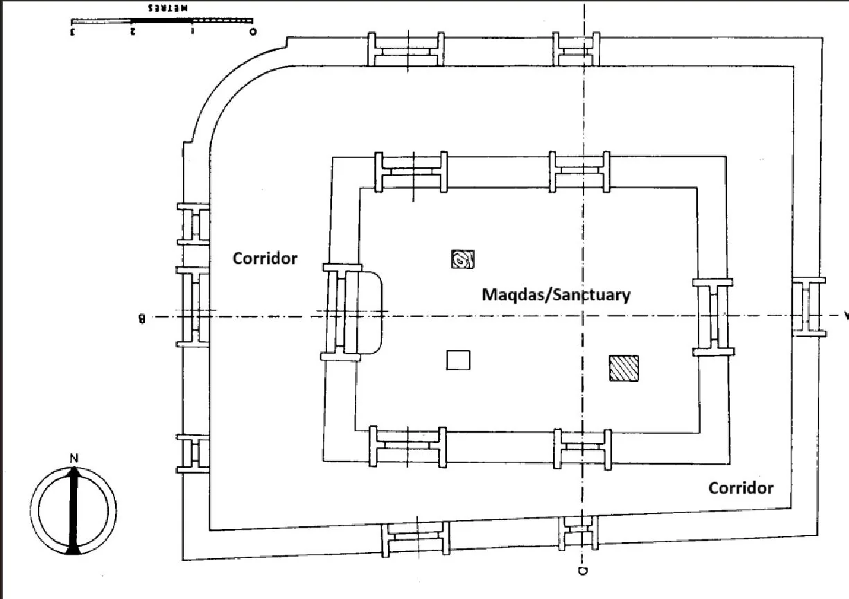 Own Work - Modification Of Dabra Dammo Ground Floor Plan,from Ancient Churches of Ethiopia, by David W. Phillipson, pg 45