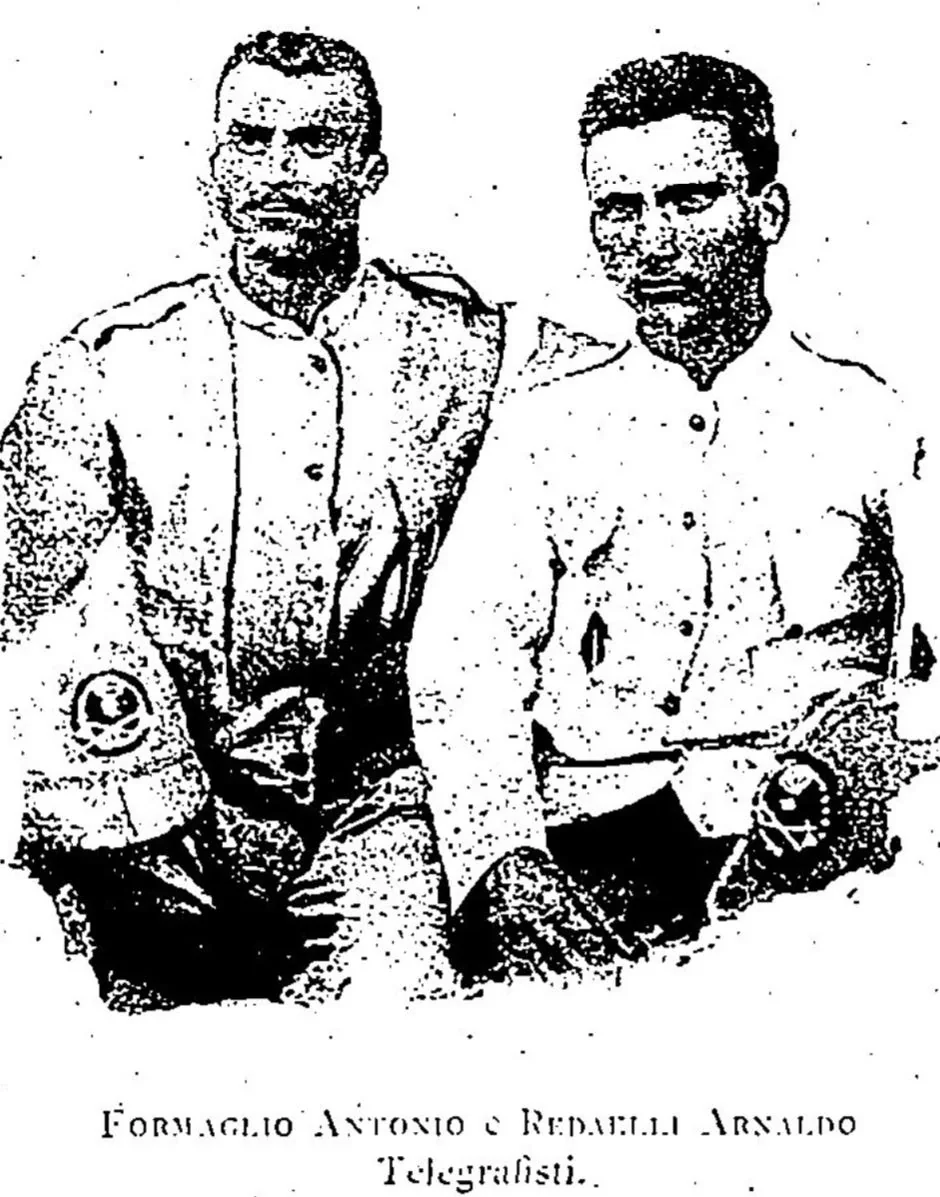 The Two Telegraph Operators: Antonio Formaglio and Arnaldo Redaelli. Source: Tre anni in Eritrea, pg 248.
