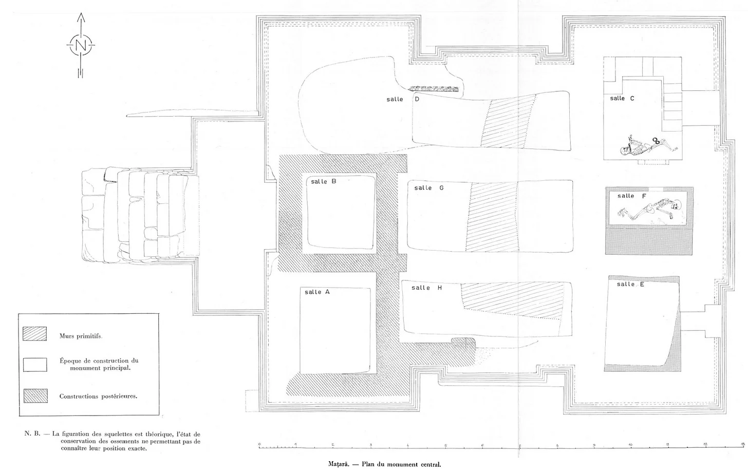 Plan of Structure A. Source: Première campagne de fouilles à Maṭarā (Nov. 1959- Janv. 1960), Planche LXI