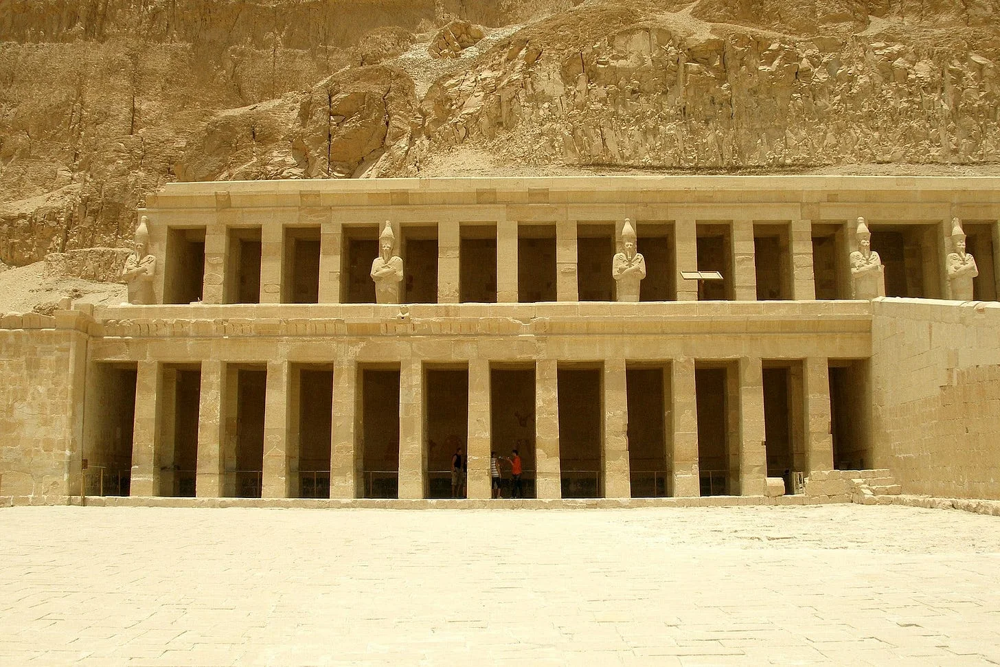 The Punt Colonnade at Queen Hatshepsut’s temple at Deir el-Bahari. Source