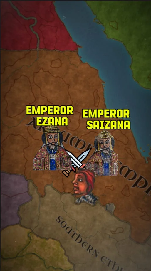 Emperor Ezana & Saizana suppressing the rebellion south. Own Work