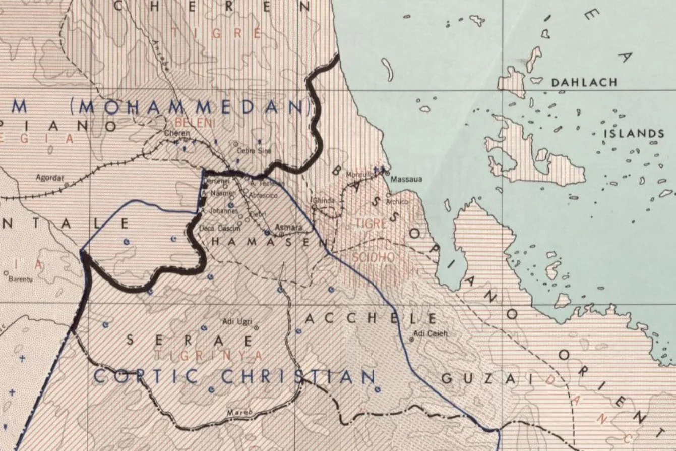Tribal Map of Eritrea, 1949 by the United States Central Intelligence Agency. Source