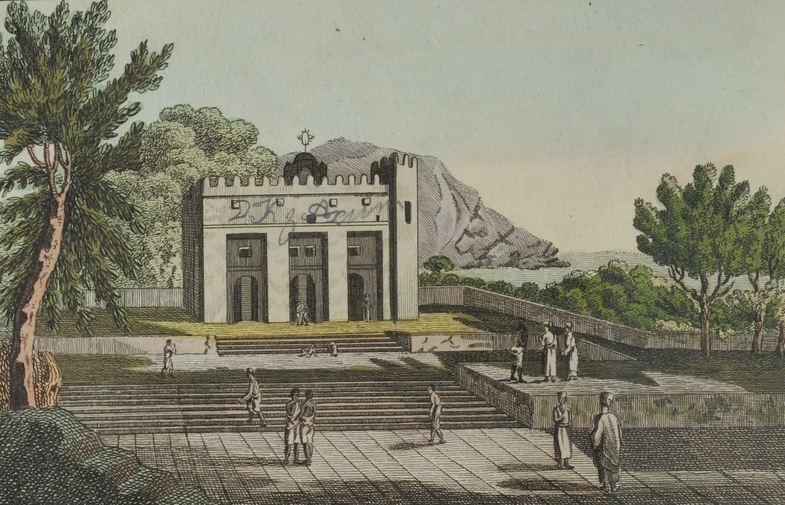 Sketch Of The Cathedral Of Our Lady Mary Zion In Early The 18th Century AD. Source