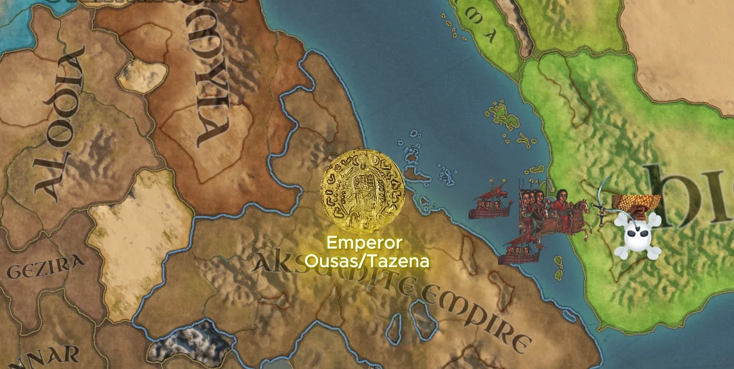 Emperor Ousas Warring With Himyar. (Own Work).