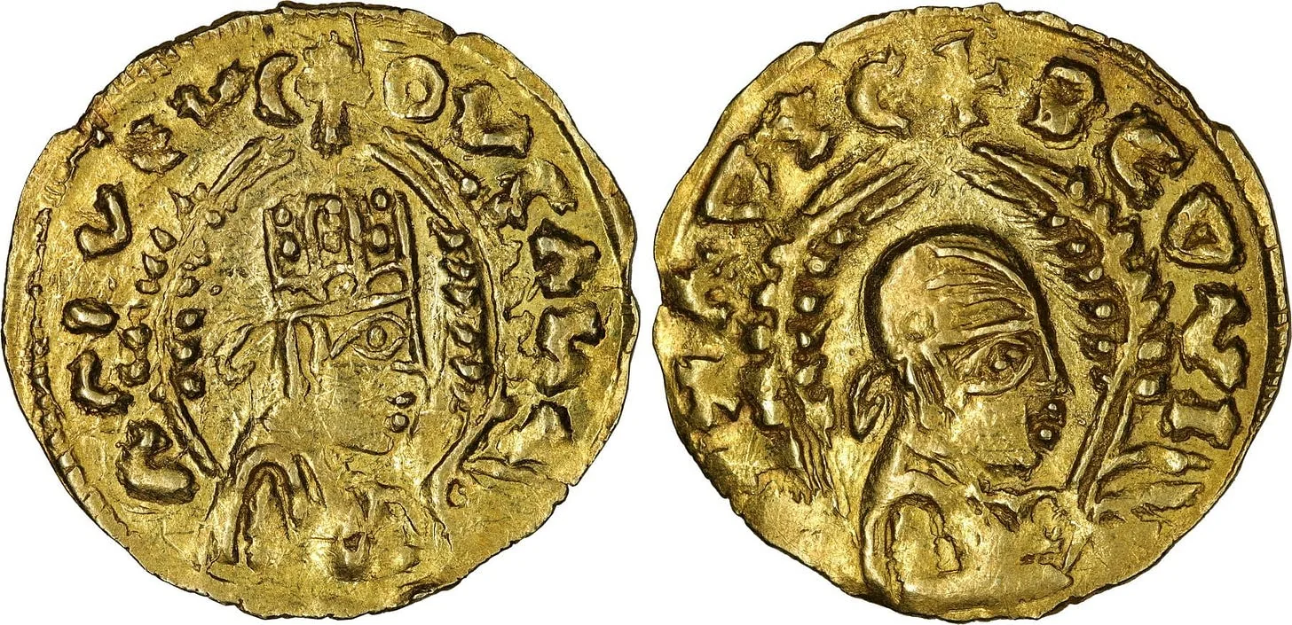 Gold Coin Depicting Emperor Ousanas II/Ousas. (Source)