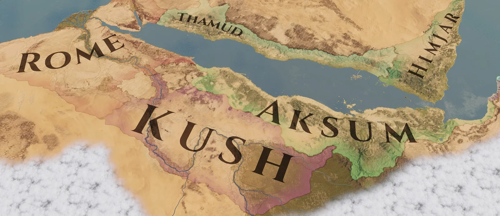 North-Eastern Africa at around ~300AD, The major powers are shown. Own Work