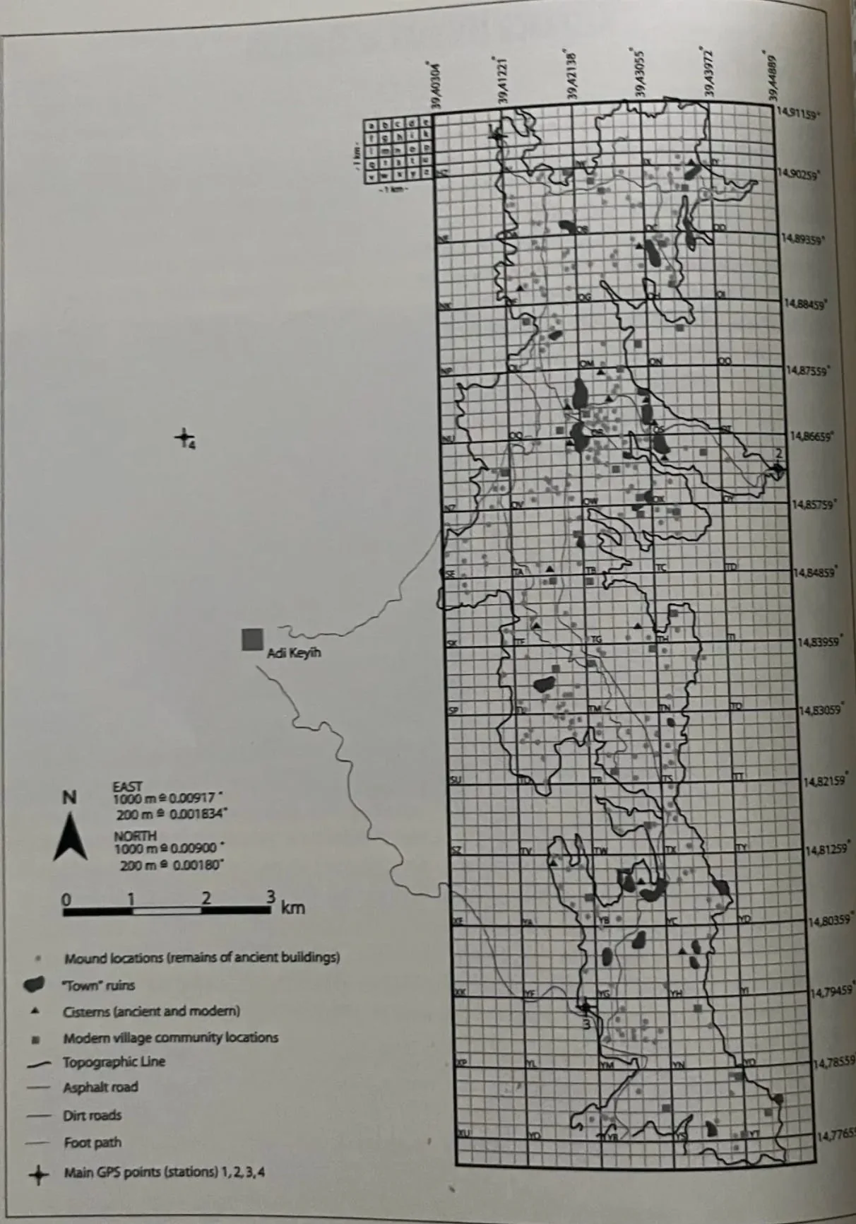 Map of Qohayto highlighting the locations of ancient towns and historical structures. Source: The Archaeology of Ancient Eritrea, p. 292