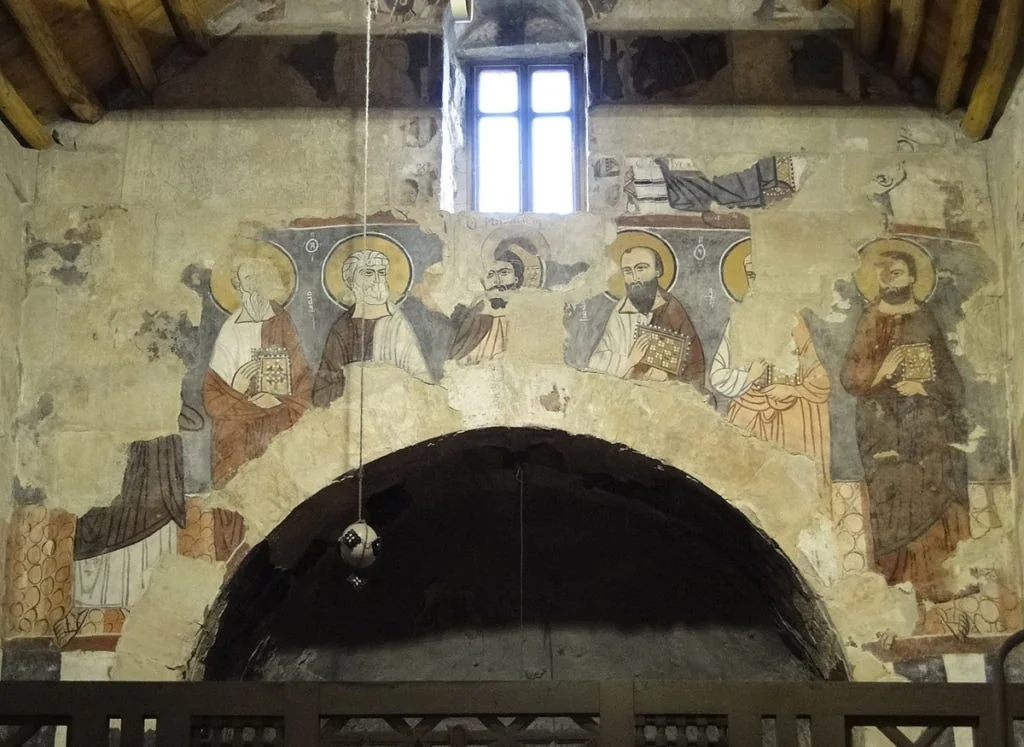 Frescoes, Monastery of Saint Moses the Abyssinian, Deir Mar Musa. (Source)