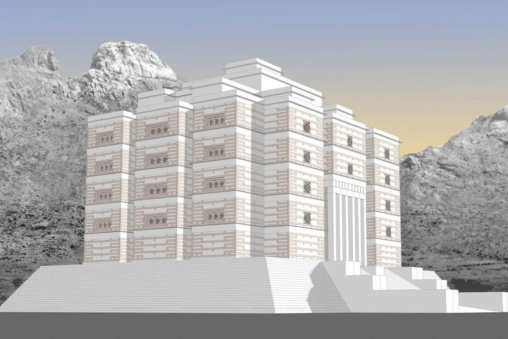 A reconstruction of the multi-story palace Grat Be'al Gebri. (Source: https://www.dainst.blog/tana/archaeological-research-in-yeha/)