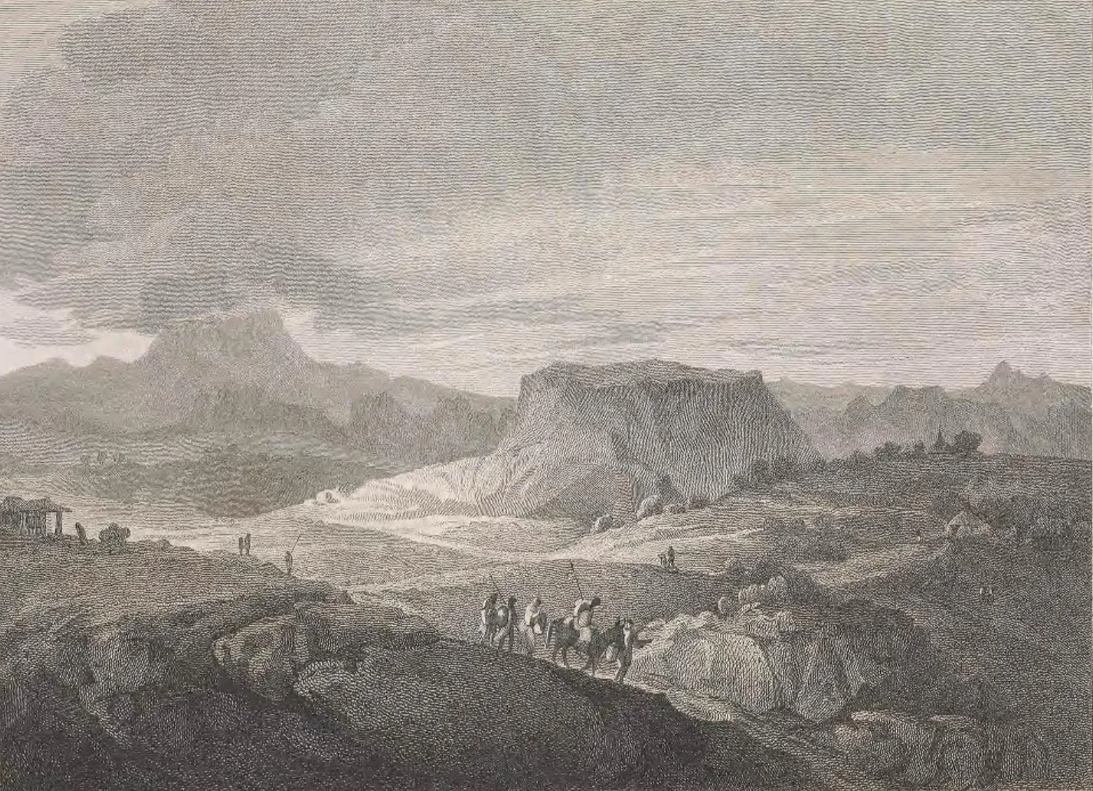 Sketch Of Dabra Dammo In the early 19th century AD. Source: A voyage to Abyssinia, by Henry Salt - pg 248.