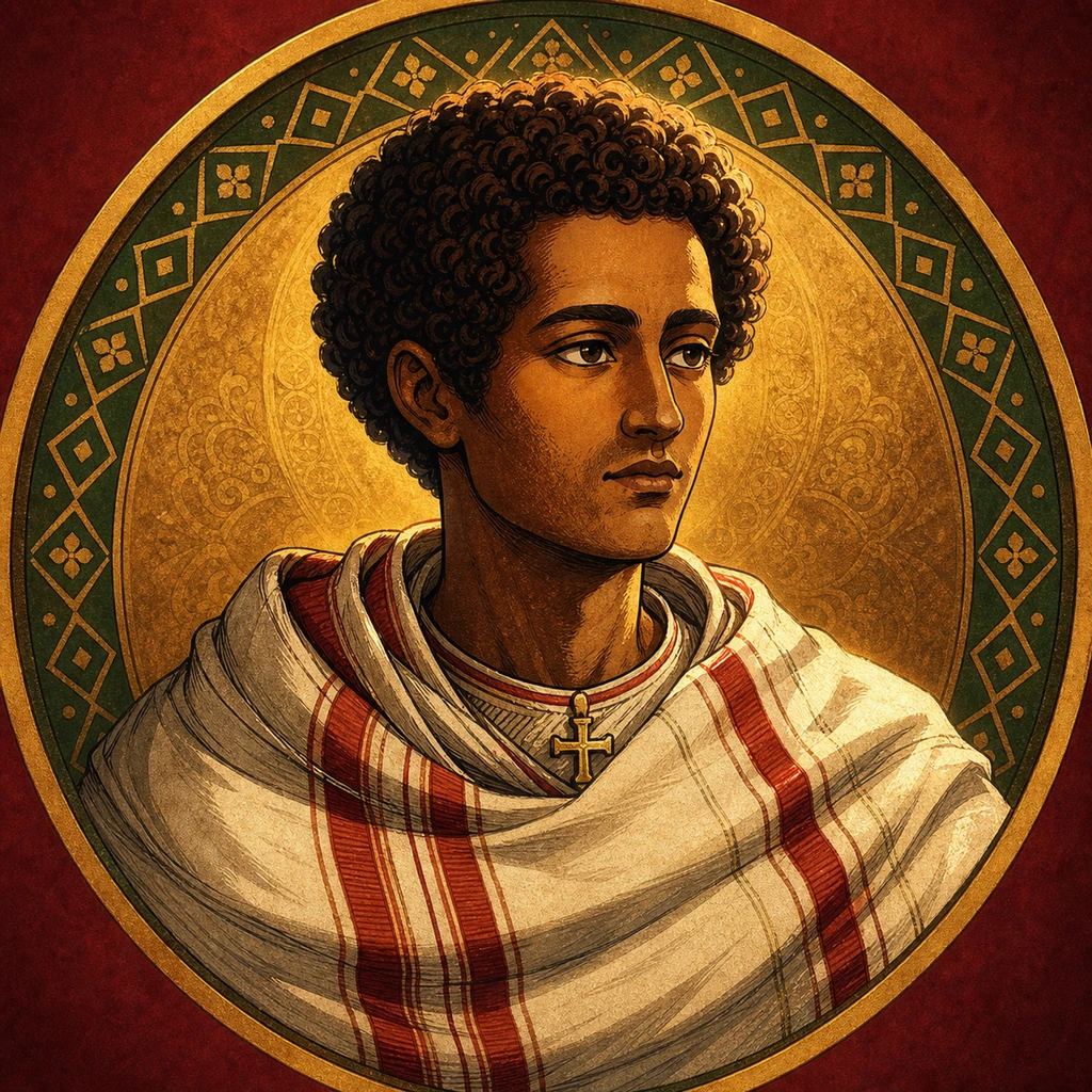 Stylized game portrait of Sahle Selassie