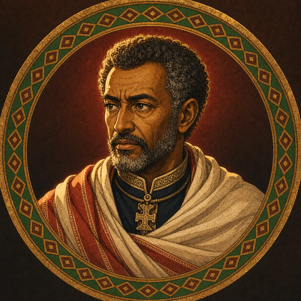 Stylized game portrait of Ras Wolde Selassie