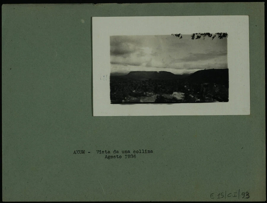 Axum. Vista da una collina. Agosto 1936