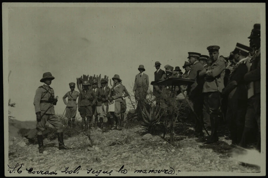 Manovra militare in presenza di S.E. Corrado Zoli. 1928