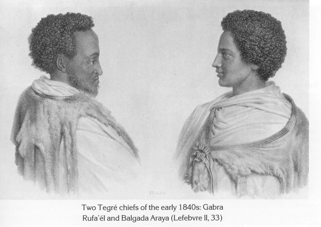 Two Tegré chiefs of the early 1840s: Gabra Rufa'él and Balgada Araya (Lefebvre II, 33)