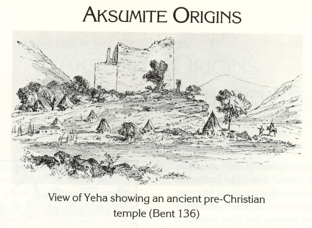 View of Yeha showing an ancient pre-Christian temple (Bent 136)