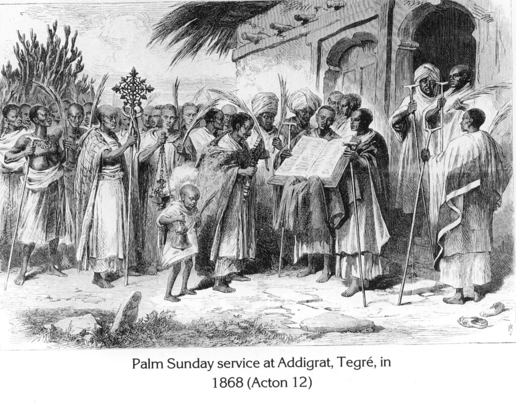 Palm Sunday service at Addigrat, Tegré, in 1868 (Acton 12)