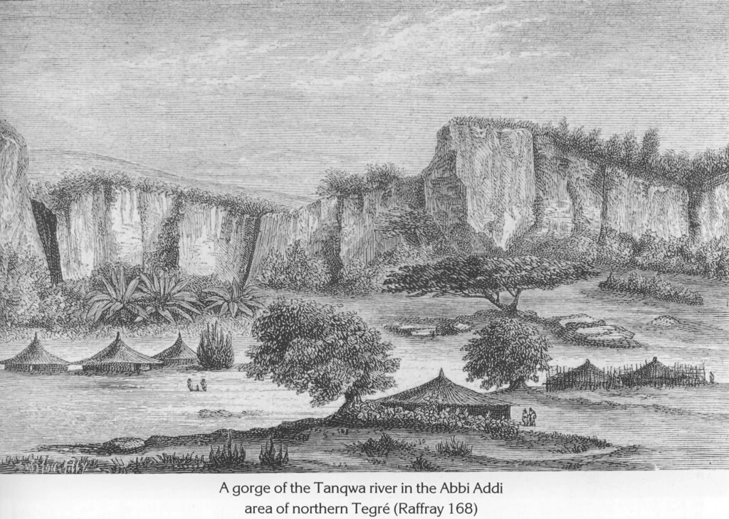 A gorge of the Tanqwa river in the Abbi Addi area of northern Tegré (Raffray 168)