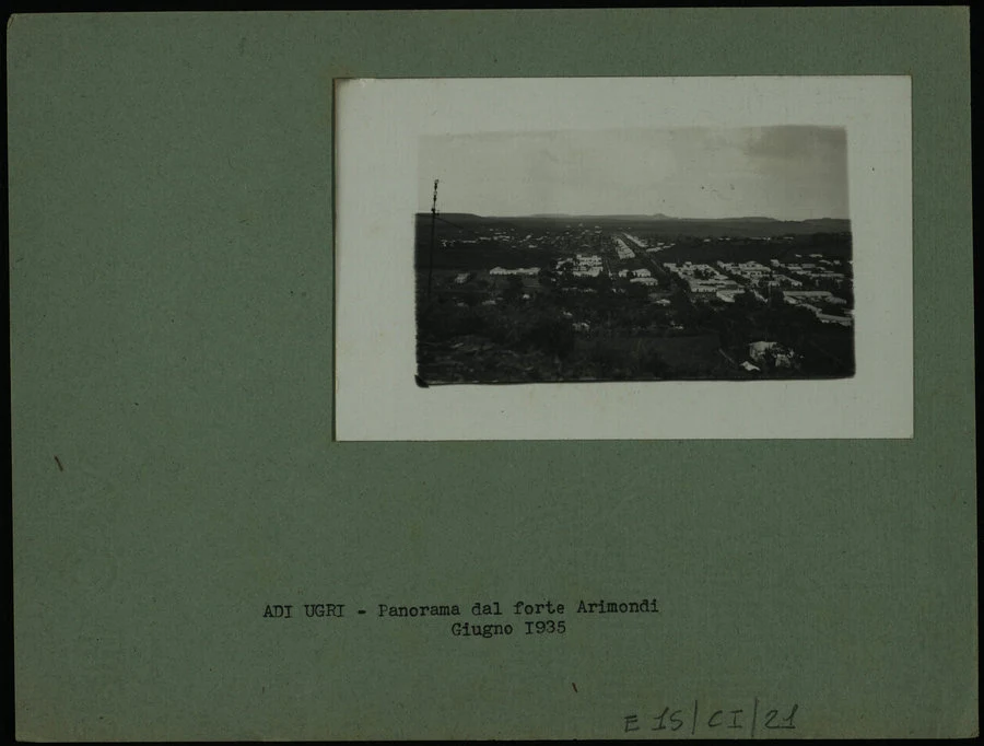Adi Ugri. Veduta dal forte Arimondi Giugno 1937