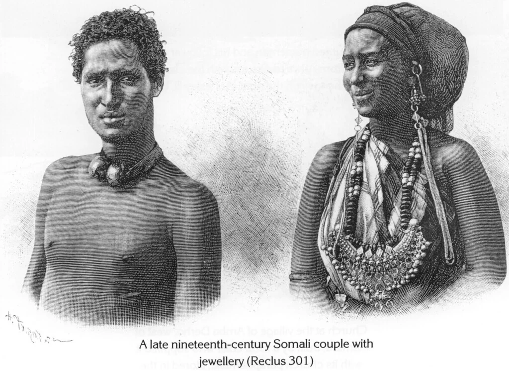 A late nineteenth-century Somali couple with jewellery (Reclus 301)