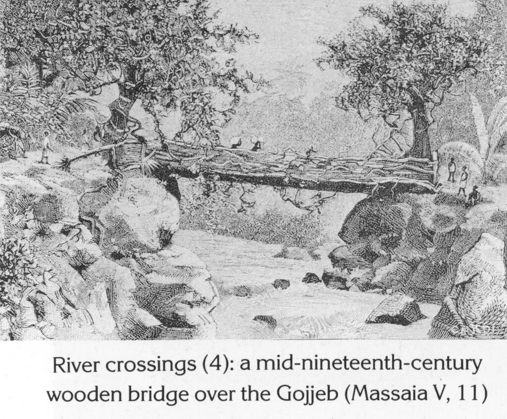 River crossings (4): a mid-nineteenth-century wooden bridge over the Gojjeb (Massaia V, 11)