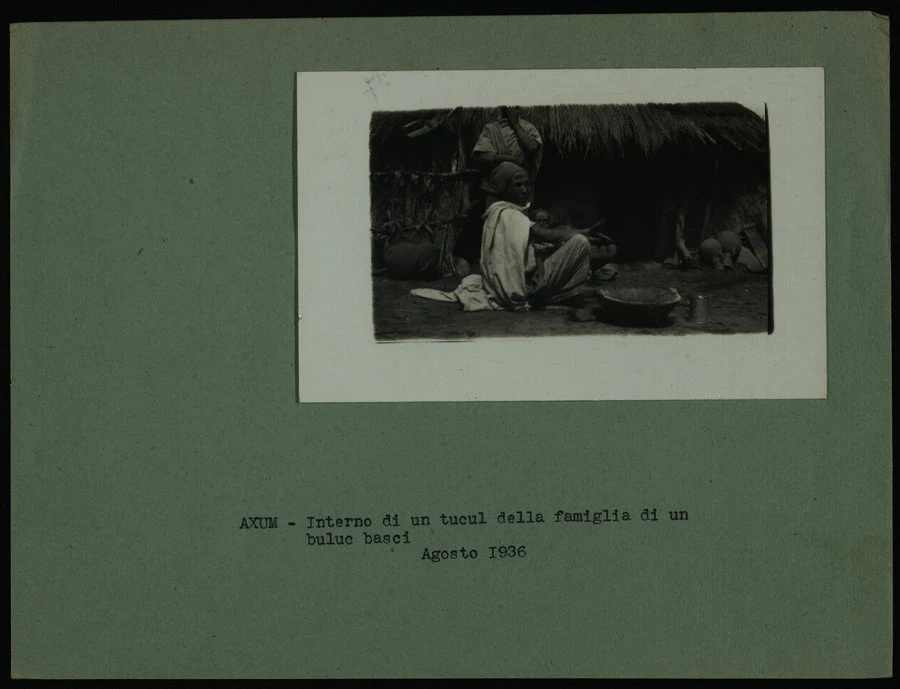 Passo Falagà, Enda Atzalà Chercos, Axum. Gruppi familiari. 1936