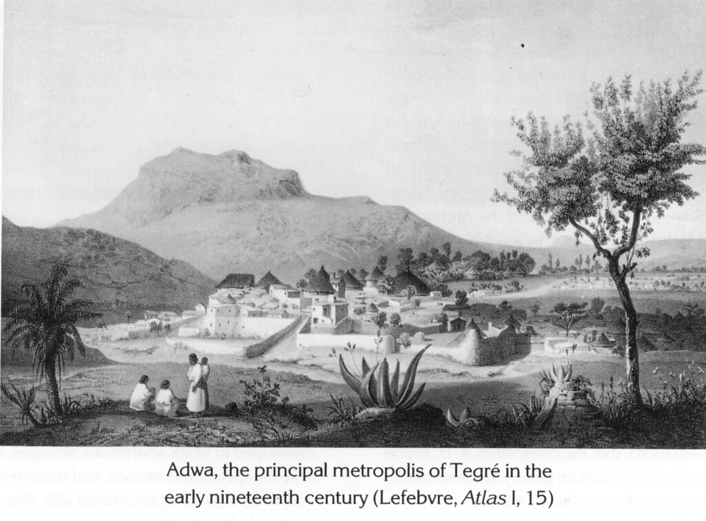 Adwa, the principal metropolis of Tegré in the early nineteenth century (Lefebvre, Atlas I, 15)