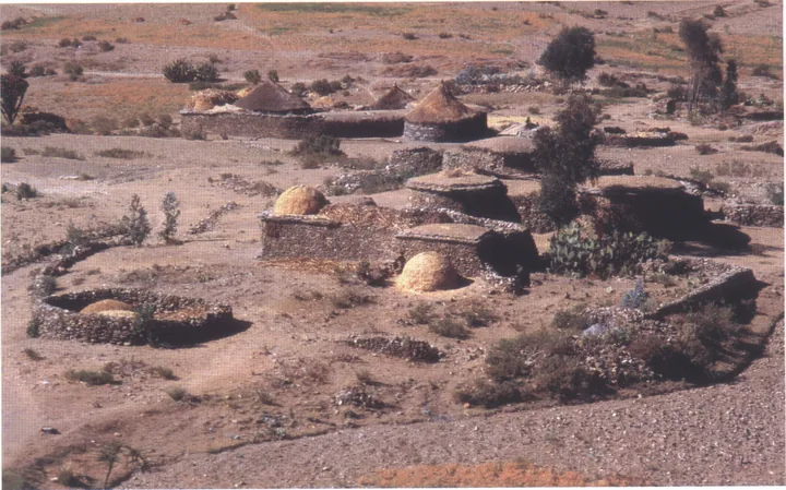 5 A typical Tigray farmstead on the northeastern edge of the Hawzien Plain, 1997.