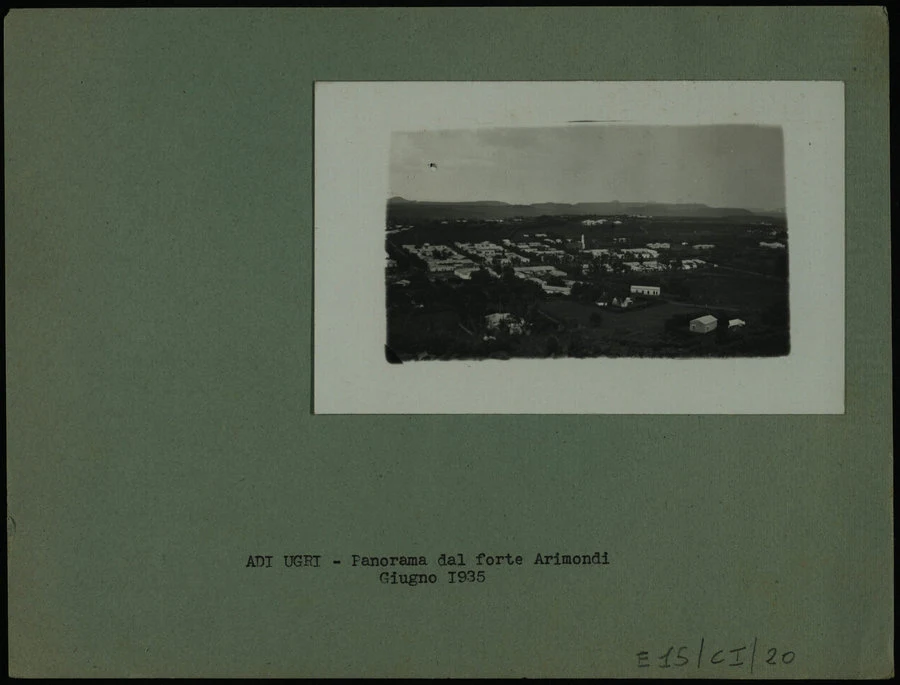 Adi Ugri. Veduta dal forte Arimondi Giugno 1937