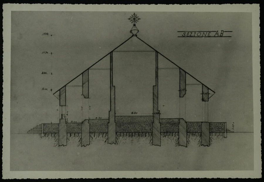 Sezione della Chiesa di Enda Selassiè