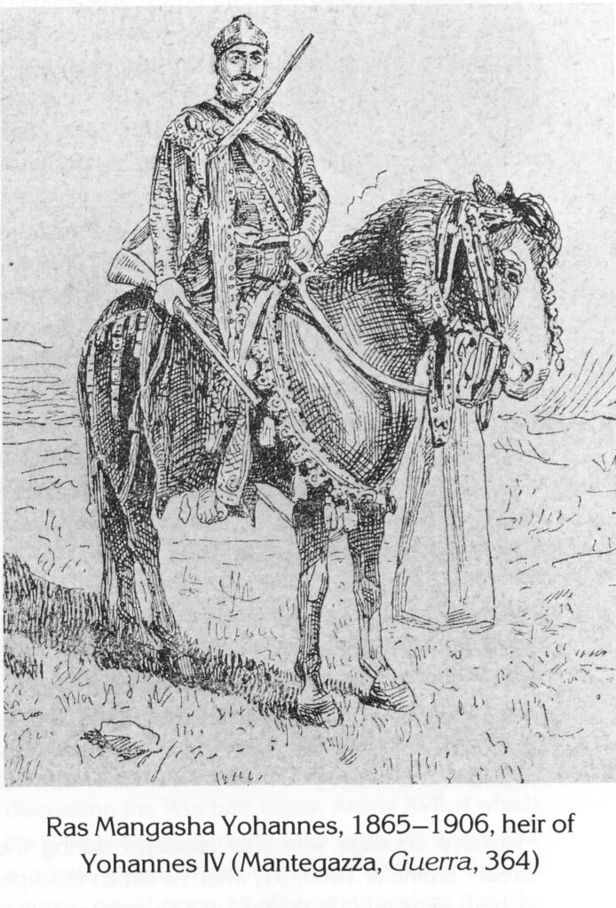 Ras Mangasha Yohannes, 1865–1906, heir of Yohannes IV (Mantegazza, Guerra, 364)
