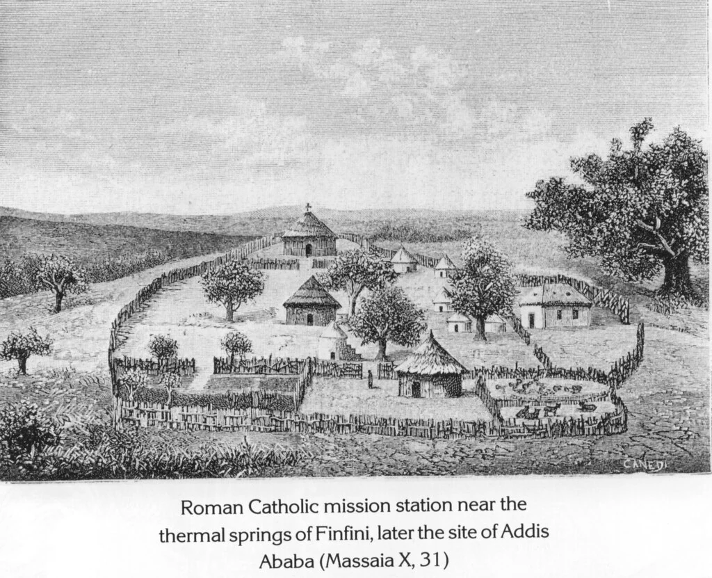 Roman Catholic mission station near the thermal springs of Finfini, later the site of Addis Ababa (Massaia X, 31)