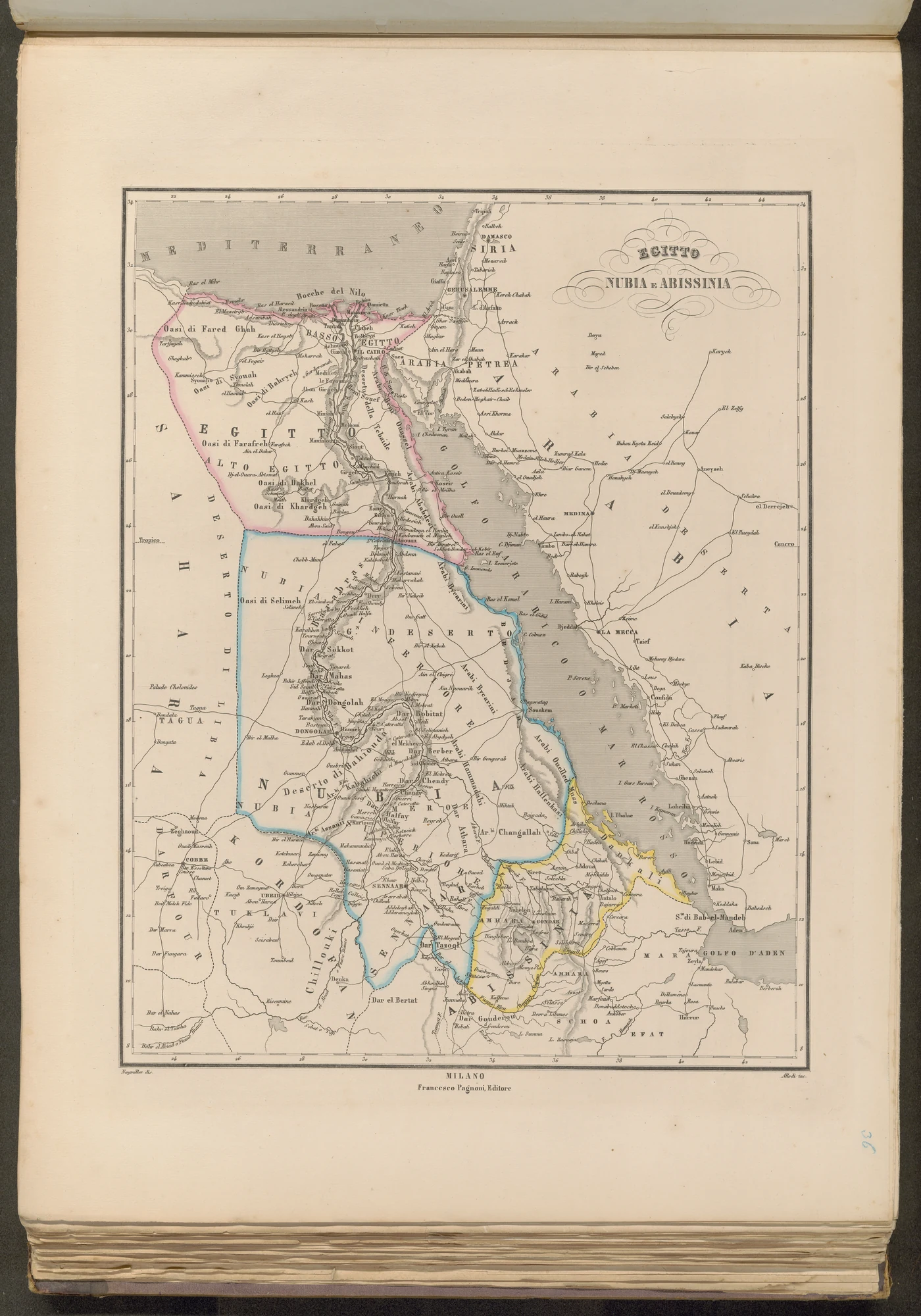 Tratto da "Atlante di geografia universale: cronologico, storico, statistico e letterario", di Naymiller e Allodi.