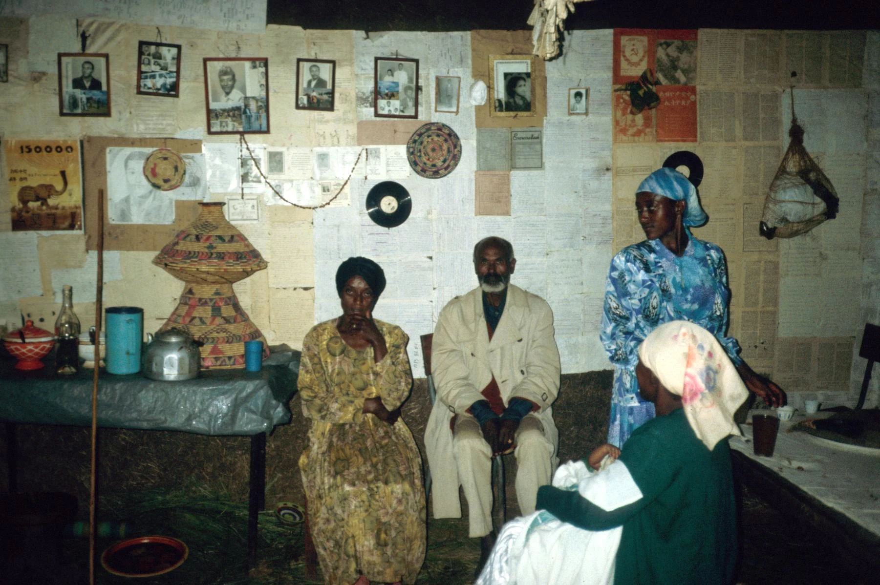 Parents of Bridal Couple Posing in Their Home