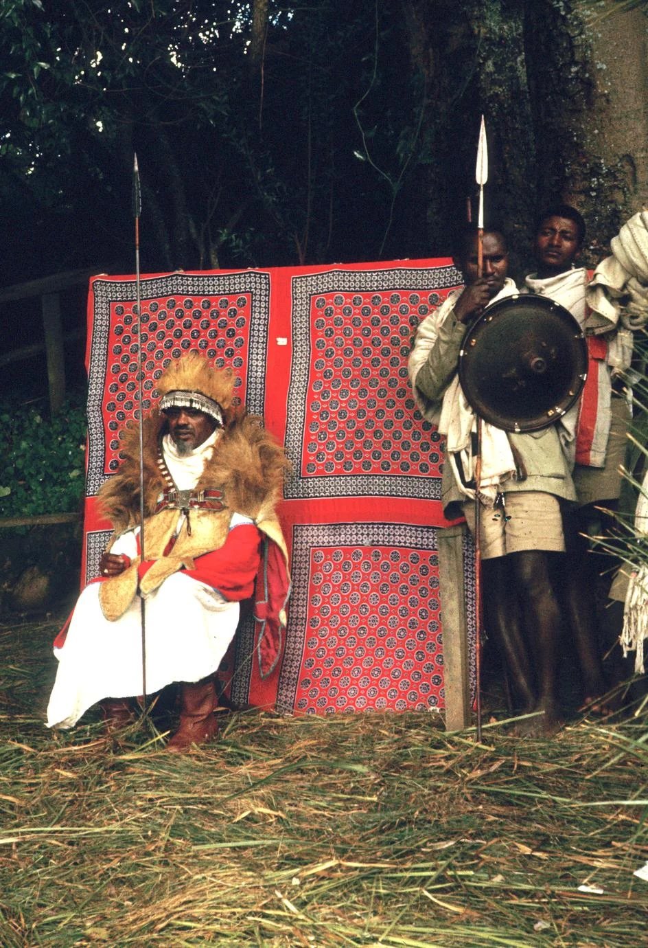 Spirit Medium (K'allu) with Spear and Shield Bearer