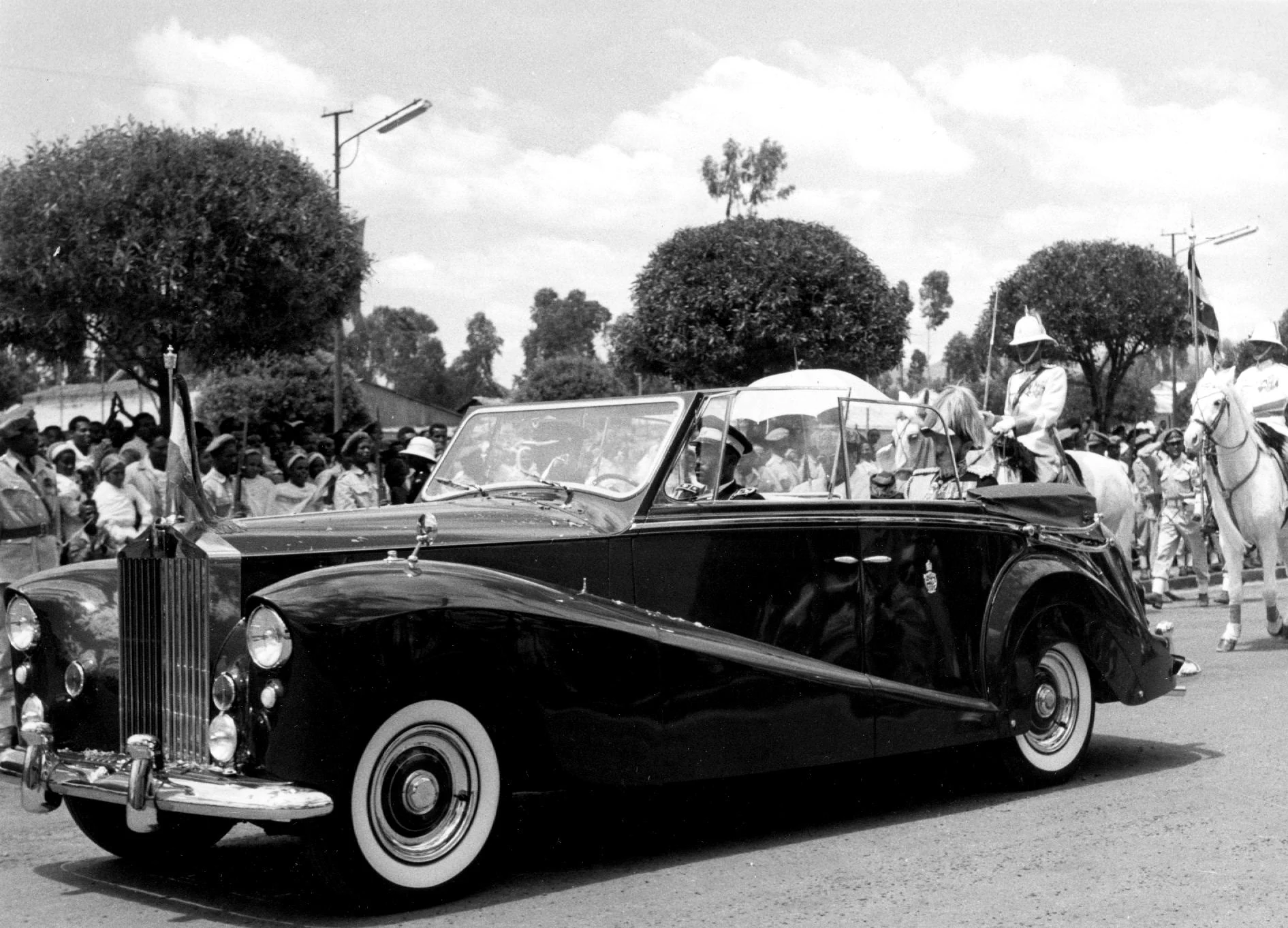 The Emperor Rides by during Anniversary of His Coronation