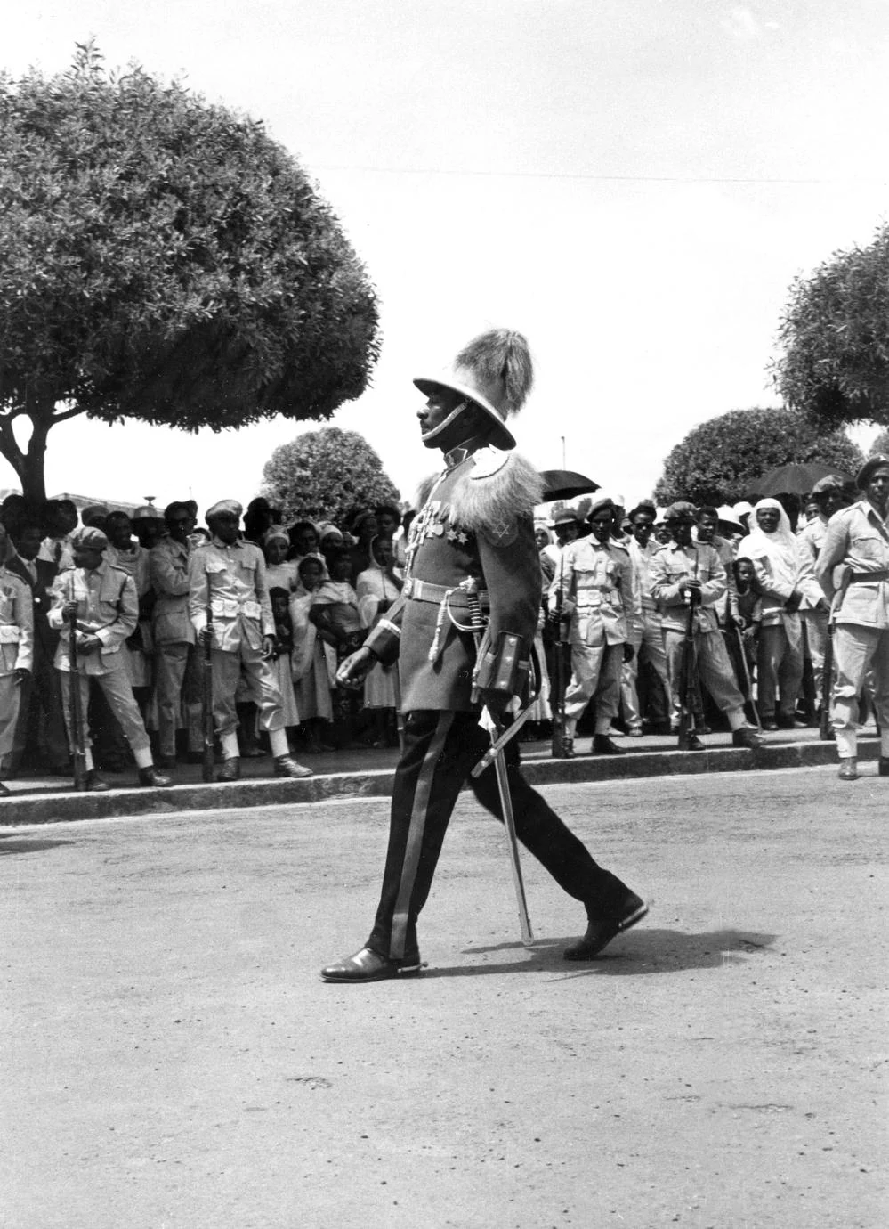 Marcher in Parade during Anniversary of Emperor's Coronation