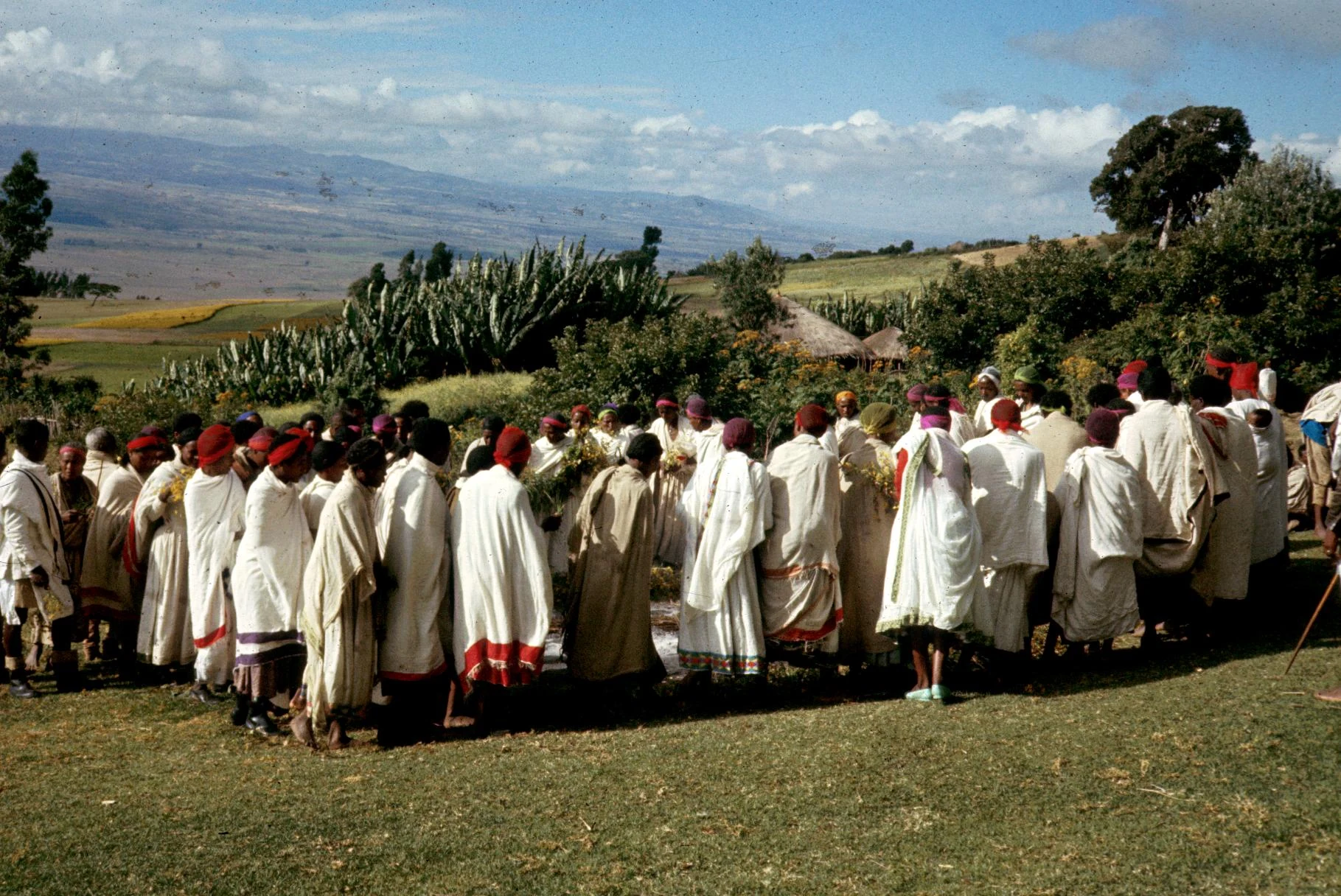 Women Circle and Sing Special Songs at Meeting with Spirit Medium (K'allu)