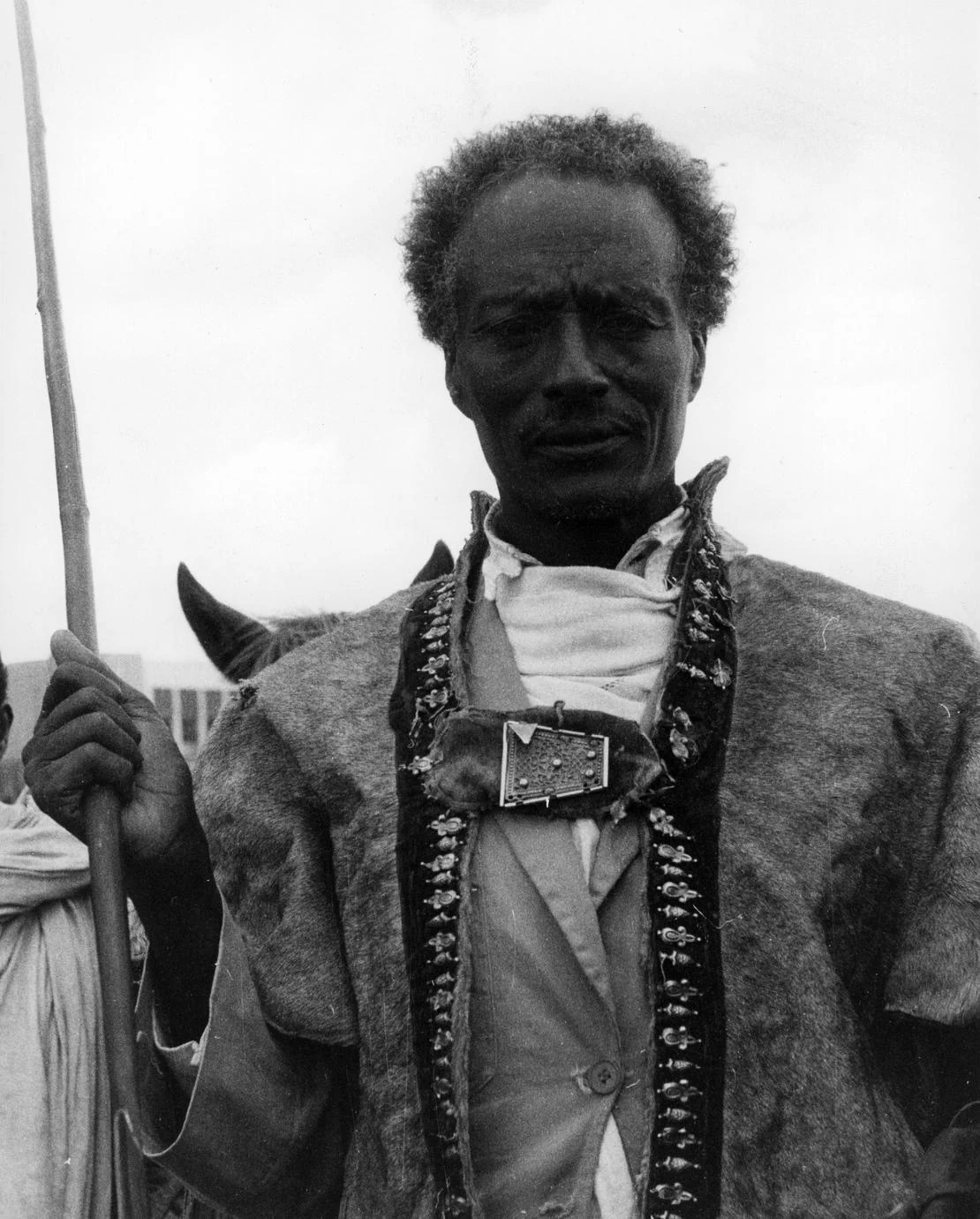 Oromo Man with Spear at Celebration